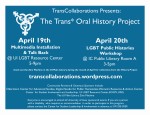Trans* Oral History Flyer